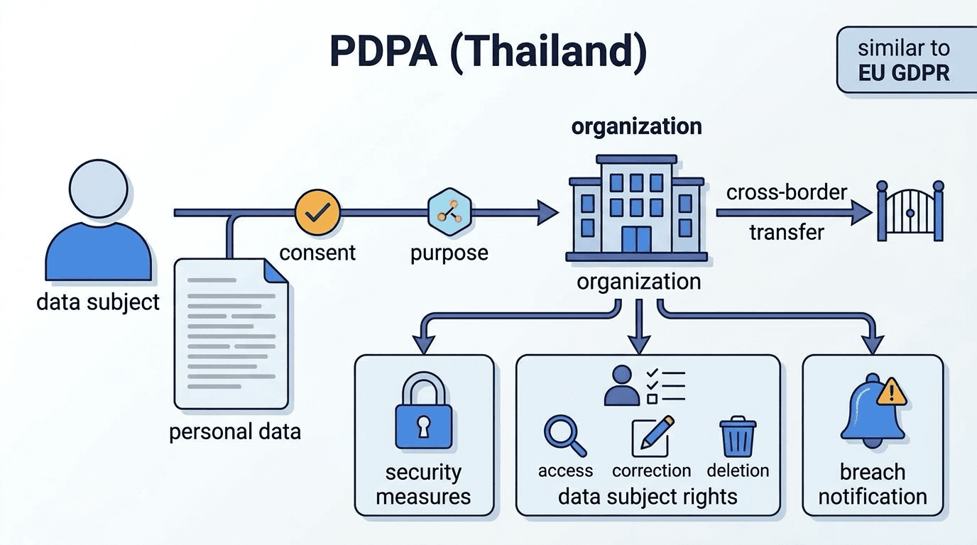 PDPA (พระราชบัญญัติคุ้มครองข้อมูลส่วนบุคคลของไทย)